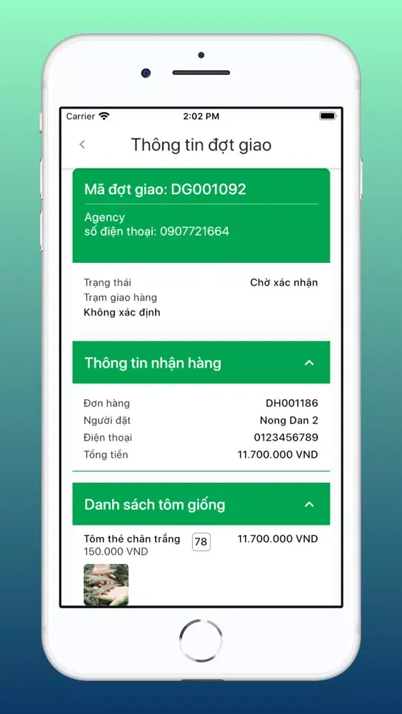 MCOM Tôm Giống - Phân Phối Screenshots